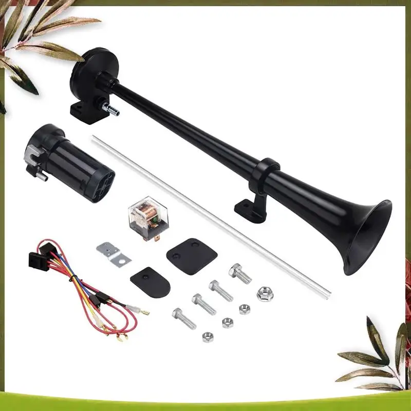 

Portable 150Db 24V Air Horns For Truck, Single Trumpet Truck Air Horn, For 24V Vehicles Train Car Ship Boat Lorry, 17 Inch