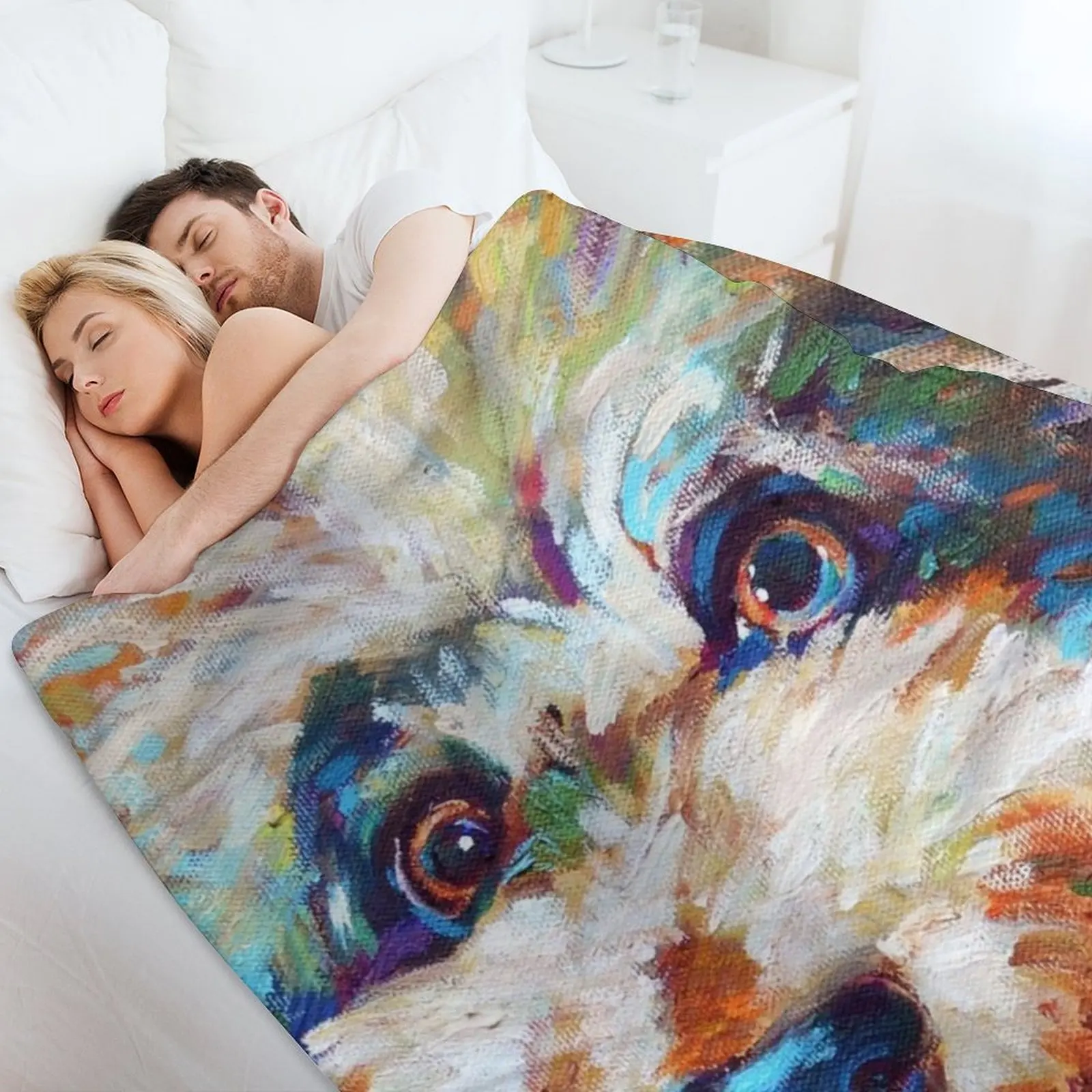 لطيف AUSSIEDOODLE جرو رمي بطانية فاخرة رشاقته المعزي الفاخرة الطفل البطانيات #4