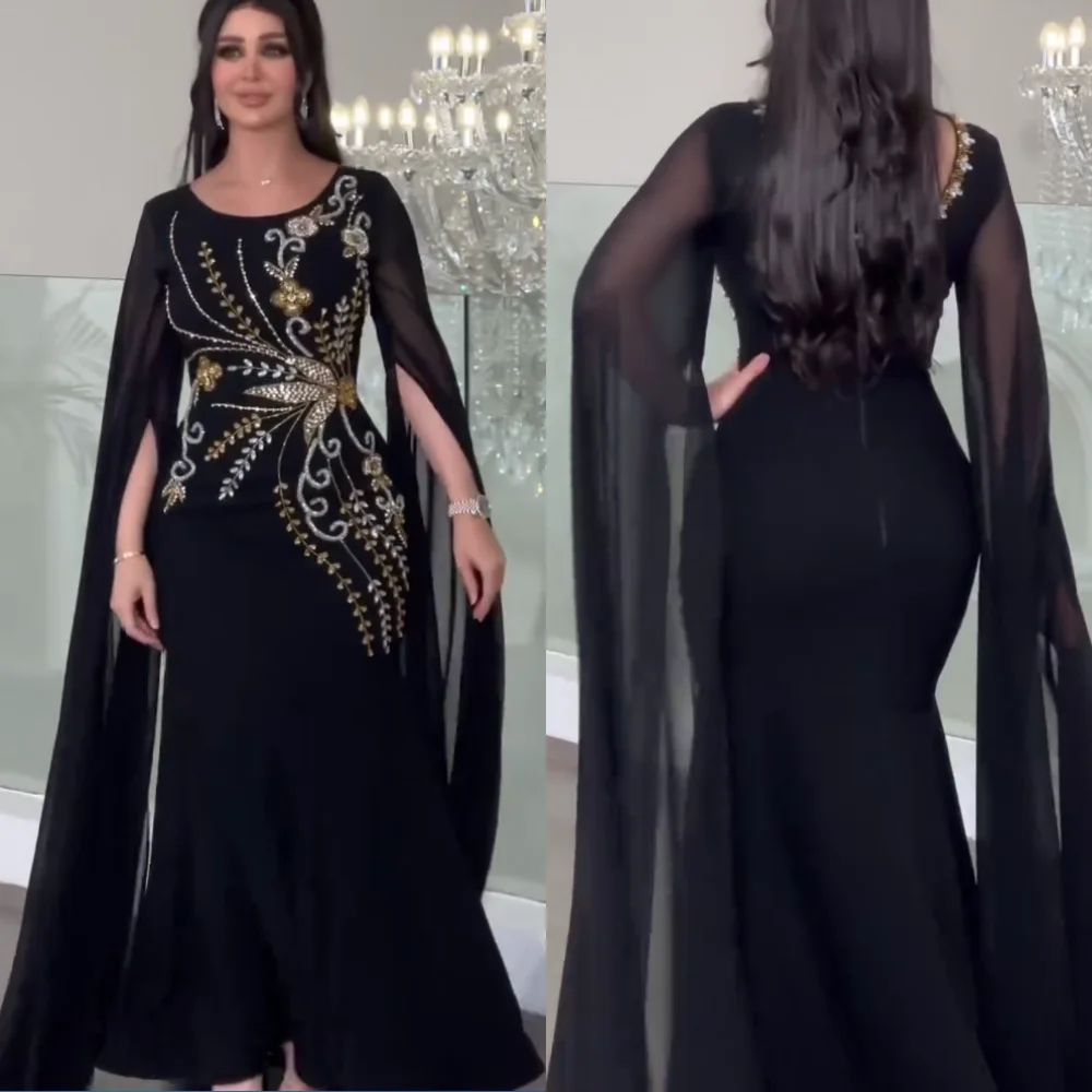 

Customized Exquisite Jersey Sequined Mermaid Scoop Neck Long Dresses Bespoke Occasion Sizes Available Pastrol