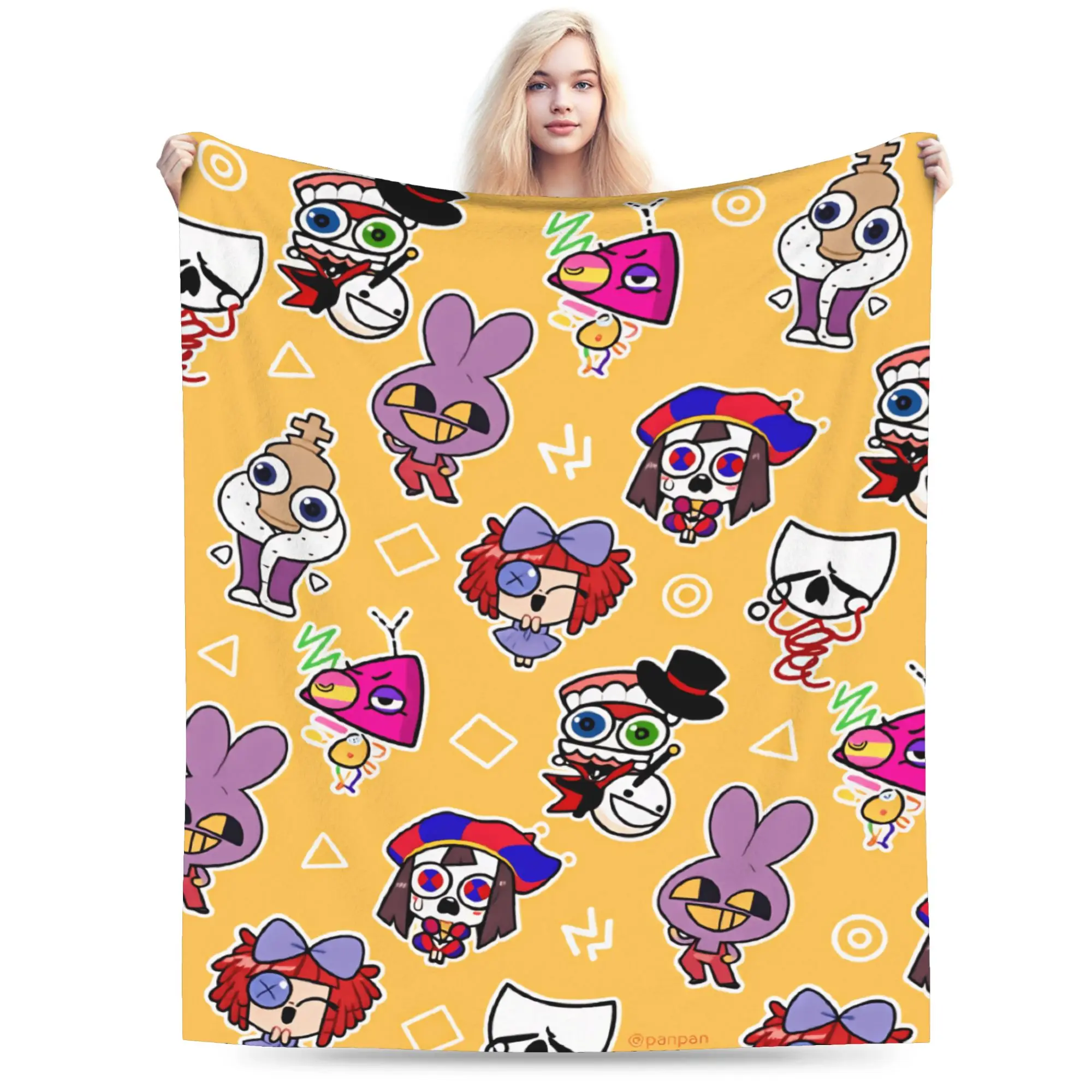 A-Amazing D-Digital C-Circus T-TADC Blanket Adults Child  Flannel Throw Blanket For Bedroom Cozy DIY Quality Bedspread Gift