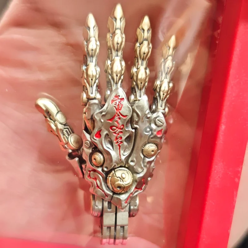 

Taoist Mechanical Hand Chinese Style Movable Stress Relief Pendant Desktop Workstation Decor Charm Collectible Gift Ornaments