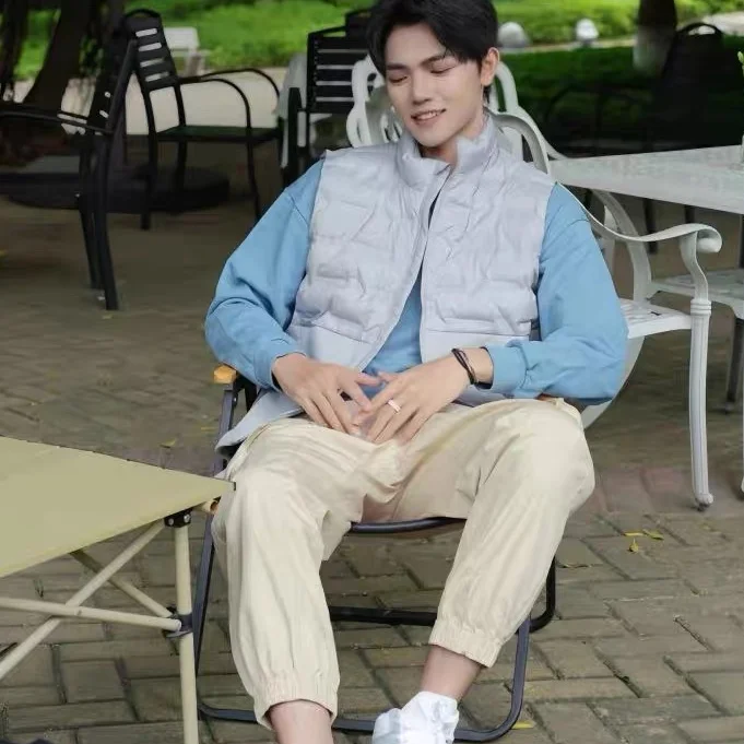 

High Quali White Du down 3D Tailoring Men's down Vest Windproof Warm Faion Urban Sle Stand Fit Casual Autumn Wear