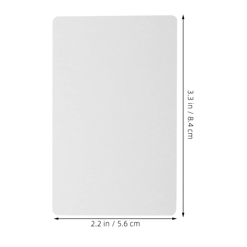 50 Uds. Tarjetas de visita en blanco para sublimación, productos en blanco de Metal, aluminio