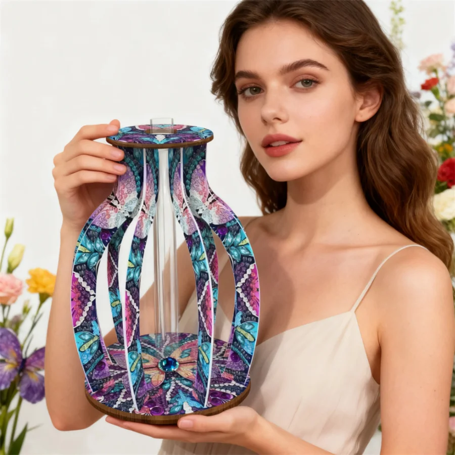 

flower pot vase Ornaments 2026 new style DIY diamond painting accessories art rhinestones canvas adult crafts kit full crystal