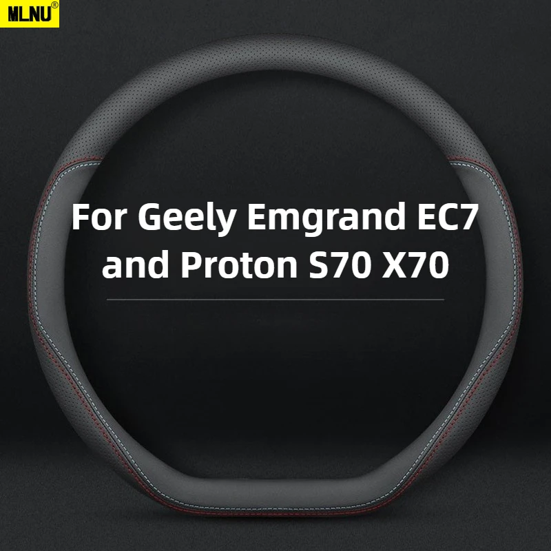 

Steering Wheel Cover For Geely Emgrand EC7 and Proton S70 X70 Accessories 2025/2024 Nappa Leather,Anti-Slip 2022-2023