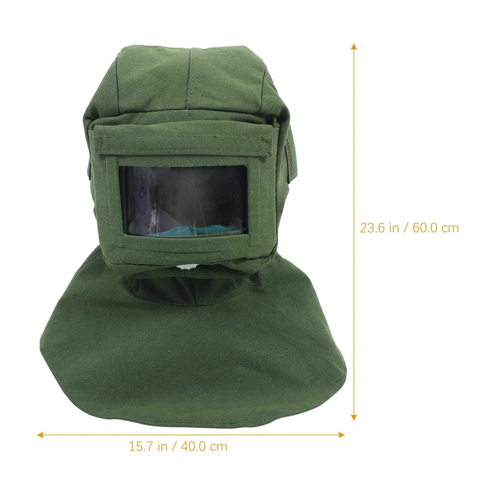 Sandblasting Shawl Cap Anti-Dust Protective Hood for Sandblasting and Painting with Face Protector Canvas Glass Material Sturdy