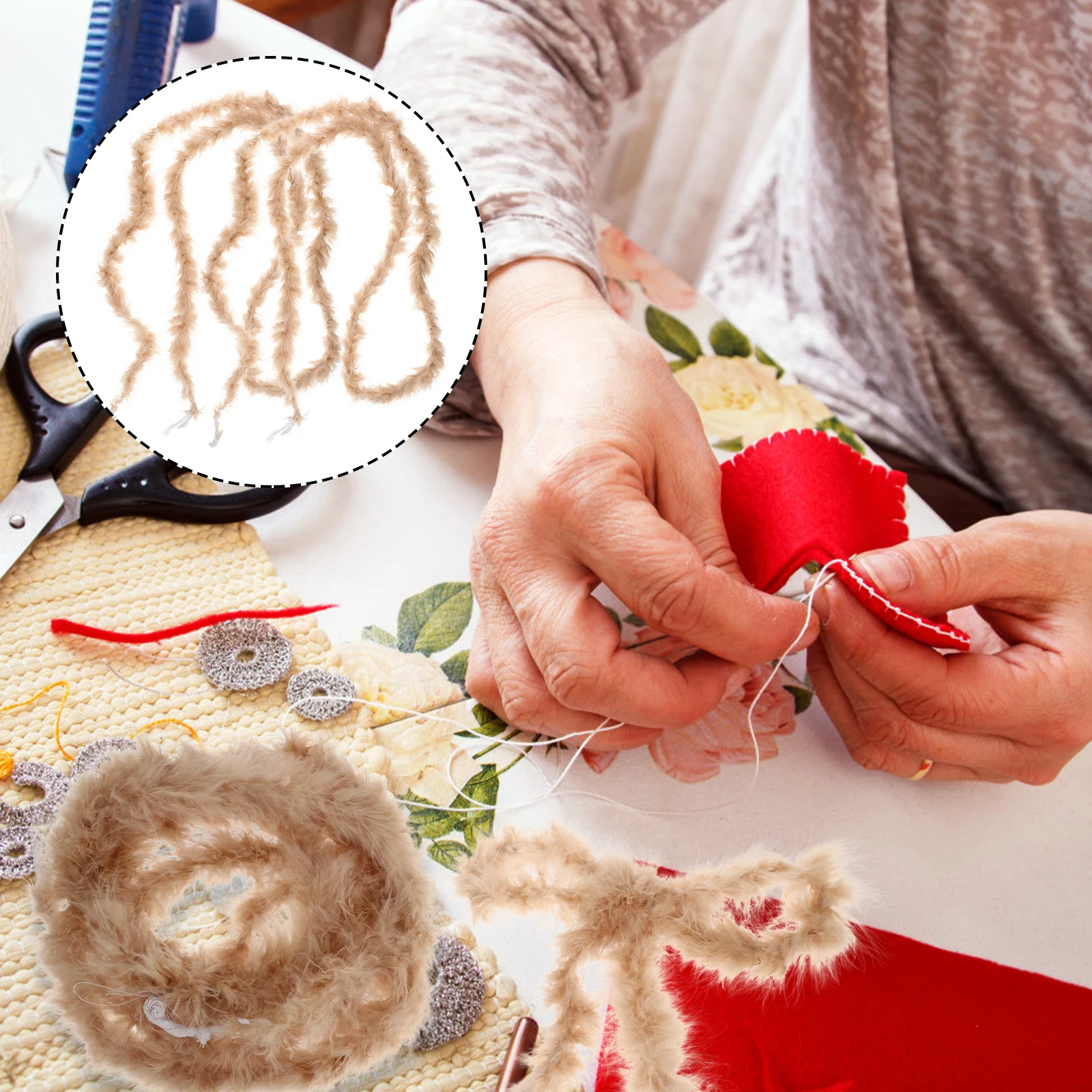 

2Pcs Multicolor Plume Boa Craft Tops for Fancy Dress Wedding Plume Boa For Women Party DIY Costume Accessories