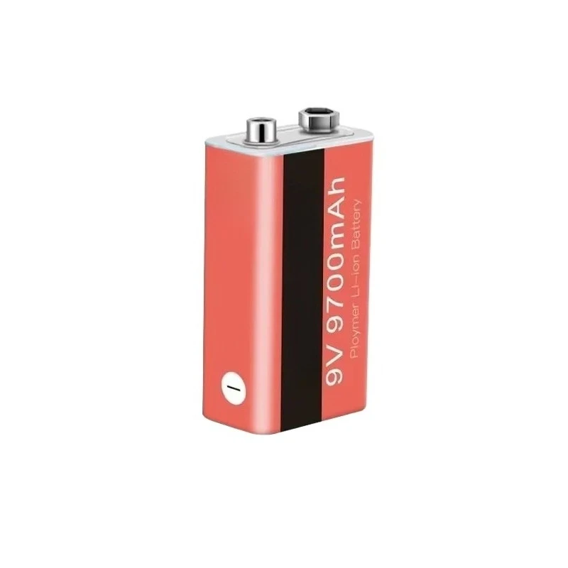 For New 9V 9700mAh Li-ion Rechargeable Battery with Micro USB 9V Lithium Battery for Multimeter Microphone Toy Remote Control