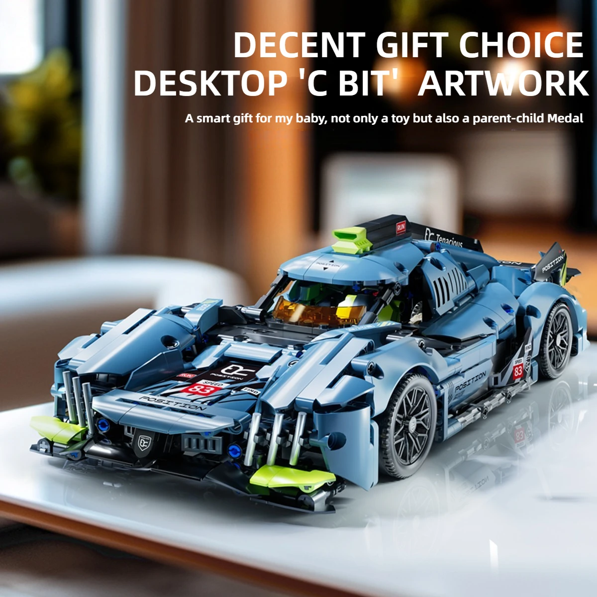 

1:14 Scale Sports Car Building Blocks Kit 1002pcs Super Runner Assembly Toy Openable Door Suspension System Gift for Kids Adults