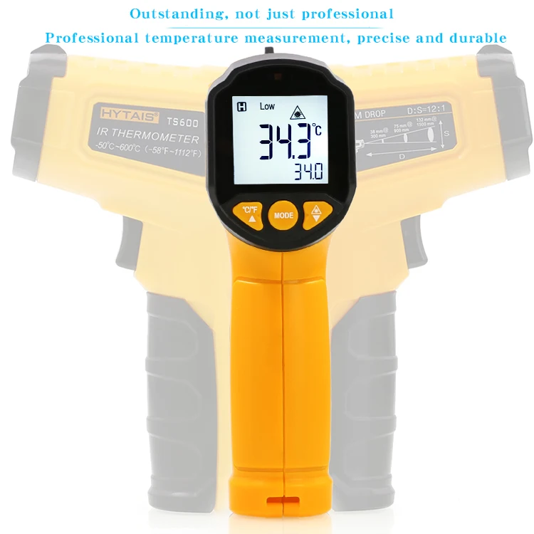 TS380 Infrarot berührungsloses HYTAIS-Thermometer, tragbares industrielles hochpräzises elektronisches Temperaturmessgerät TS600 – Detail 10
