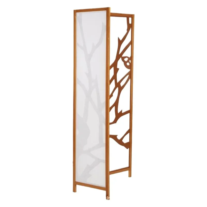 Natural Wood Folding Room Divider Modern Privacy Screen for Home Office Study Simple Decorative Partition Wall Panel