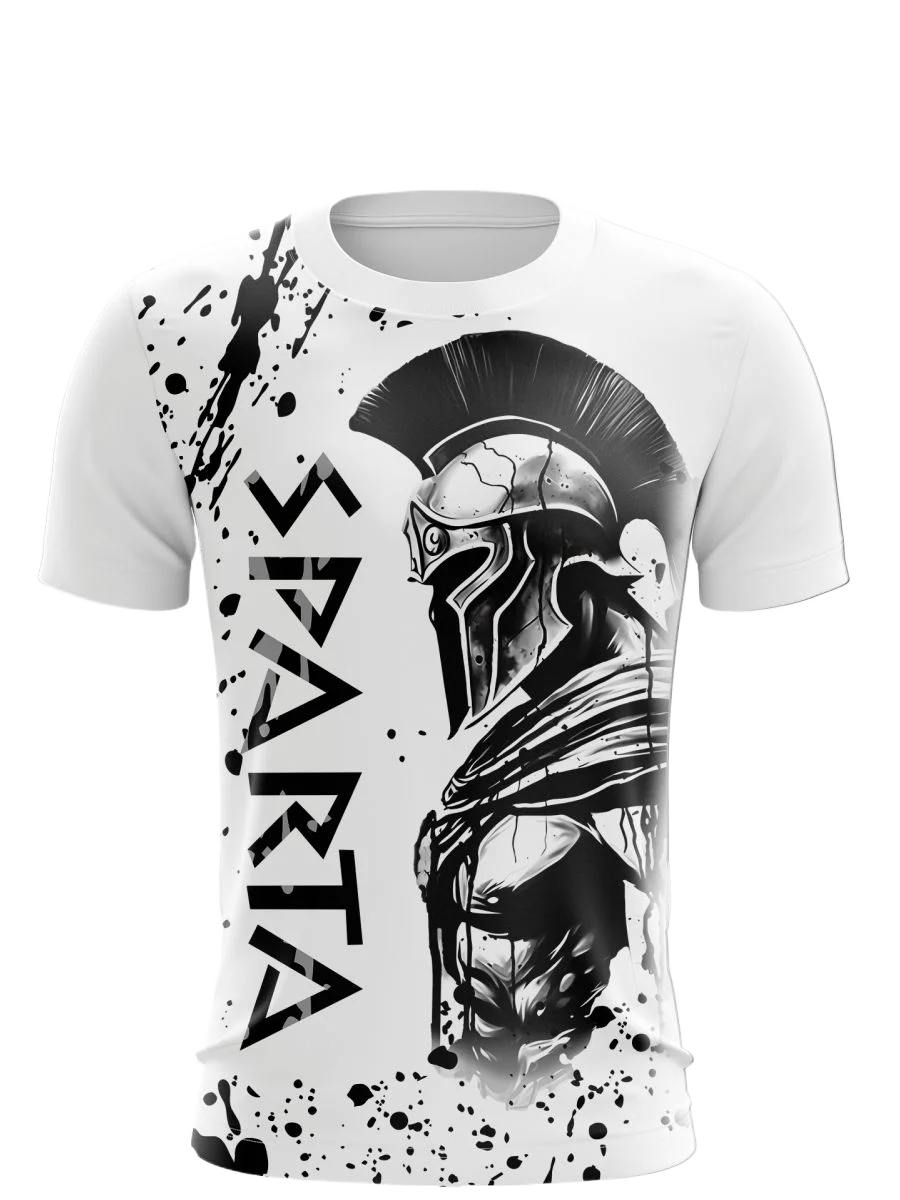 

2025 Summer Sparta Outdoor Fitness Men's and Women's Universal 3D Printed Plus Size Loose Running Casual Street Breathable Top