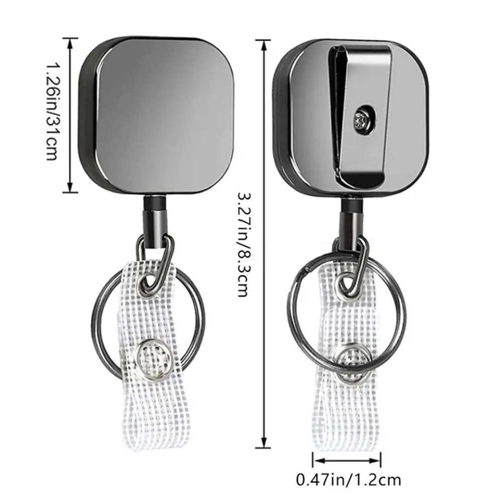 الثقيلة المعادن سحب بكرة حلقة تسلق قابل للسحب لمكافحة خسر مكافحة خسر المفاتيح لص سلسلة المنظم إدارة المفاتيح #6