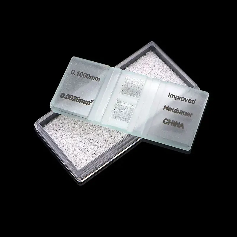 0.10mm 1/400mm Neubauer Improved Bright-Line Cell Counting Chamber Hemocytometer