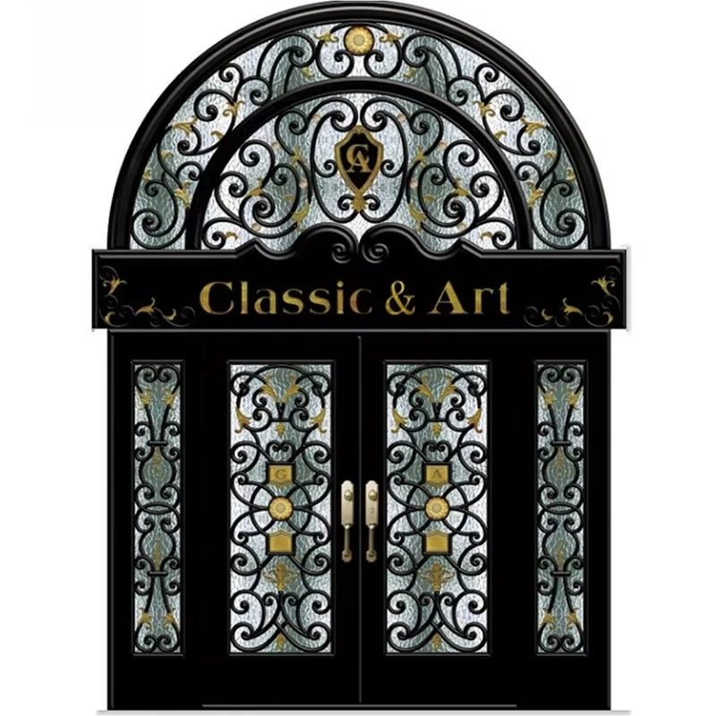 

Wrought Iron Front Patio Double Entry Wrought Arch Wrought Iron French Double Front Door Iron Outer Door