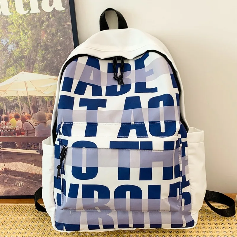 New Wear Resistant Women's Backpack Fashion High Quality Student Backpack Solid Color Versatile Large Capacity Girls' Backpack