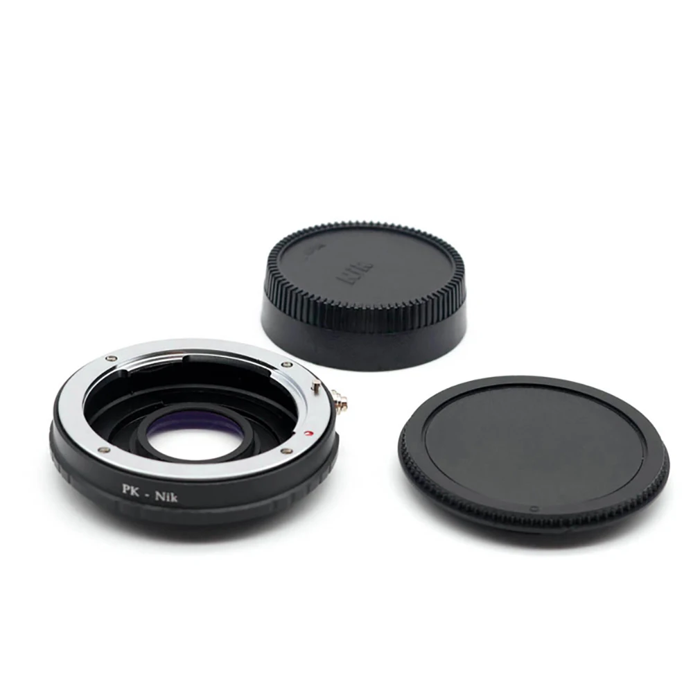 PK-Nik F Mount Adapter with Optical Correction Lens for Pentax K mount lens to Nikon F mount camera Infinity focusing