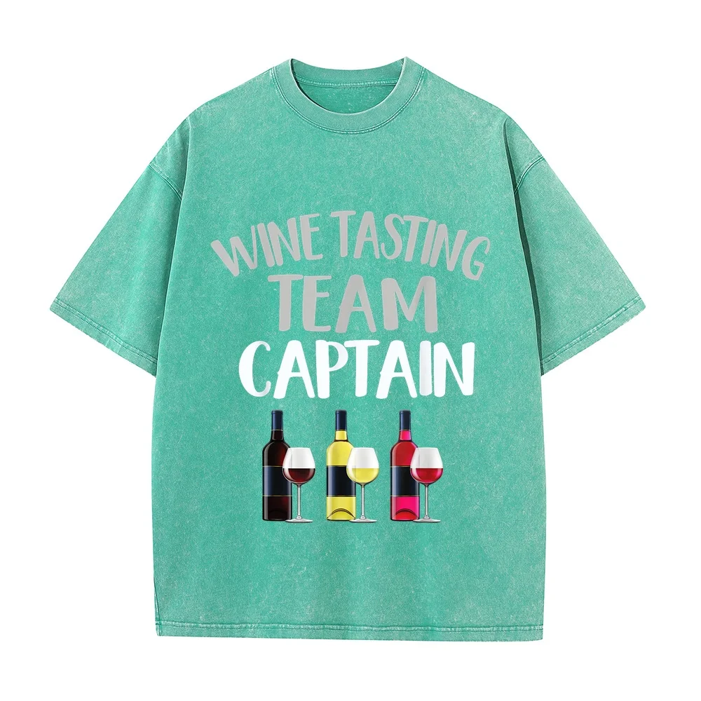 Wine Tasting T-Shirt Funny Theme Team Captain T Shirt Camisetas Mujer Koszulka Męska Luxury Designer Retro Graphic Tee Humor