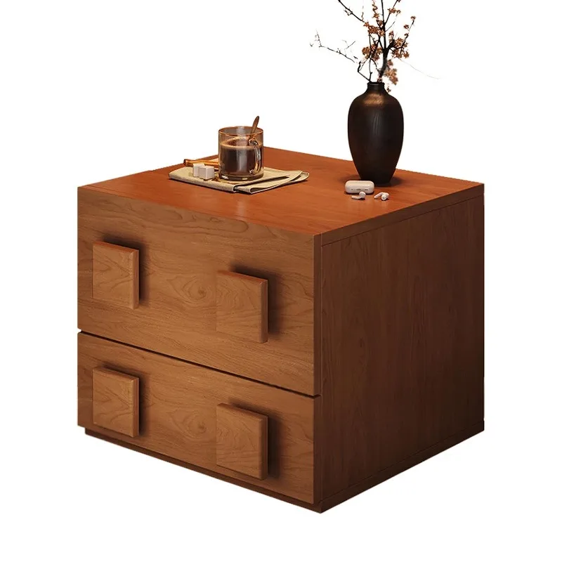 Strictly selected Carmen cabinet Medieval bedside table Household bedroom Solid wood core Bedside chest Locker Integrated