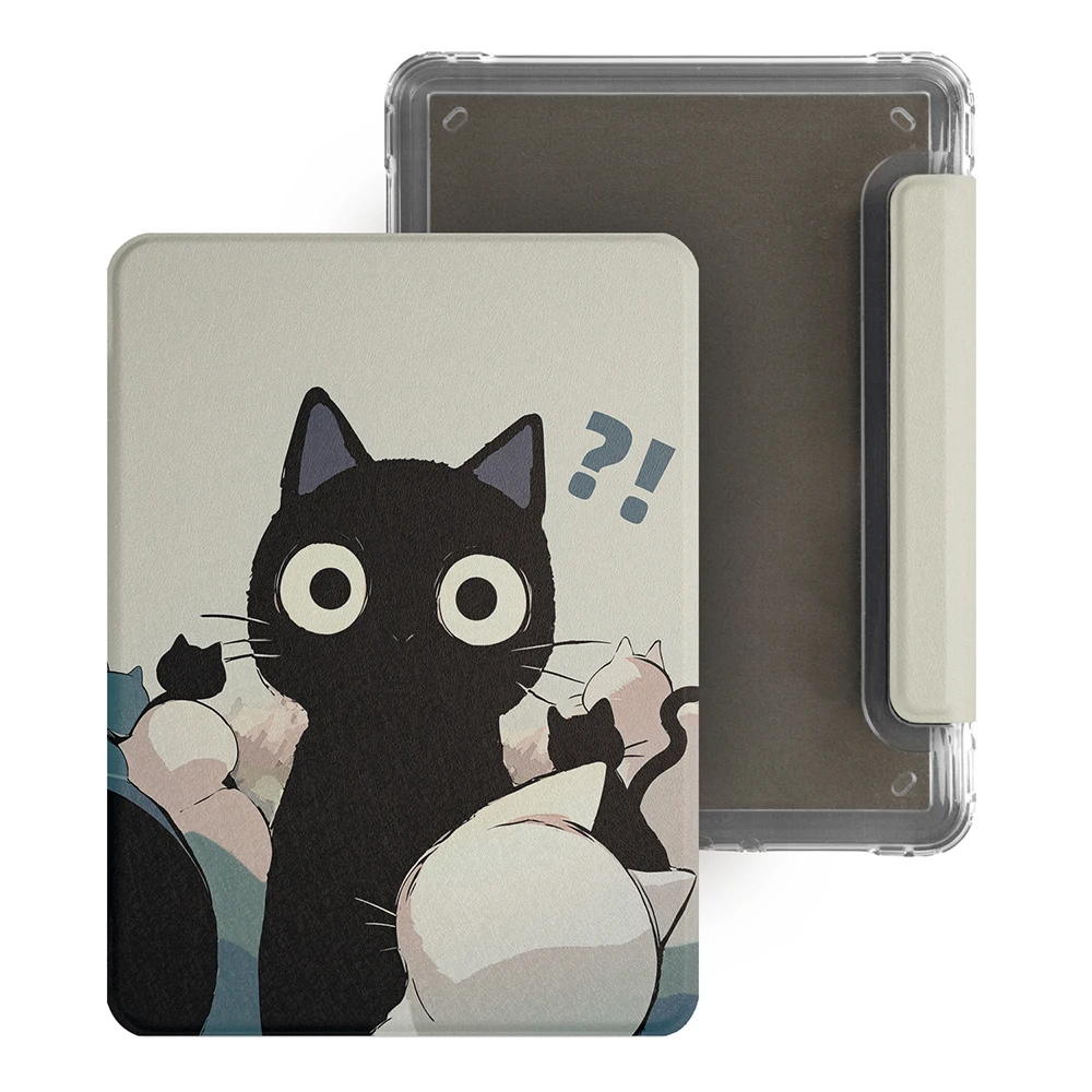 Twosheep Hülle für Kindle 11. Generation, Colosoft Paperwhite 12. 11. 10. 7. Generation, magnetisch abnehmbar, transparente Rückseite, automatische Aufwach- und Schlaffunktion, niedlicher Stil