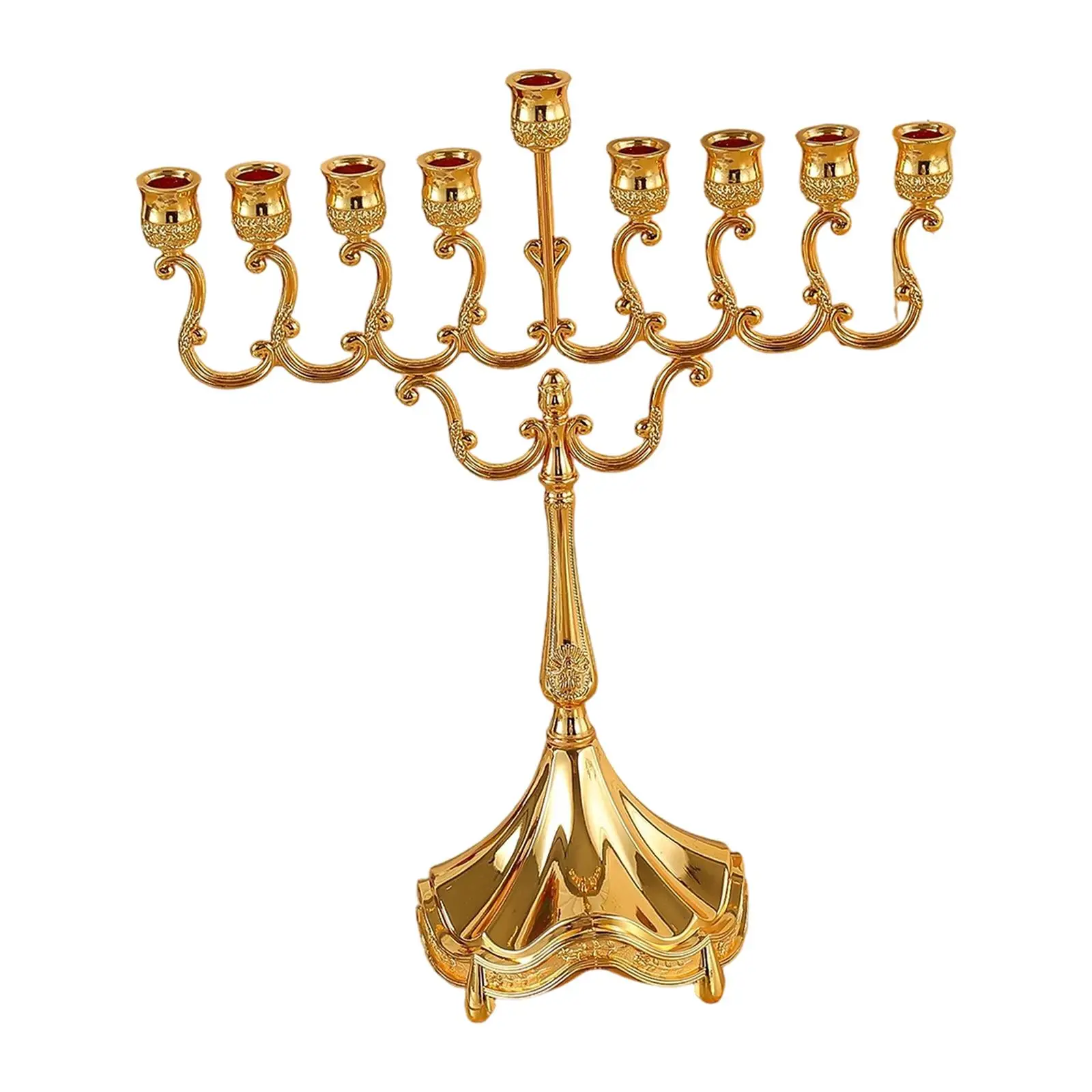 Nine Branches Candle Holder Vintage Candelabrum Luxury Wedding Table Ornament for Home Decoration