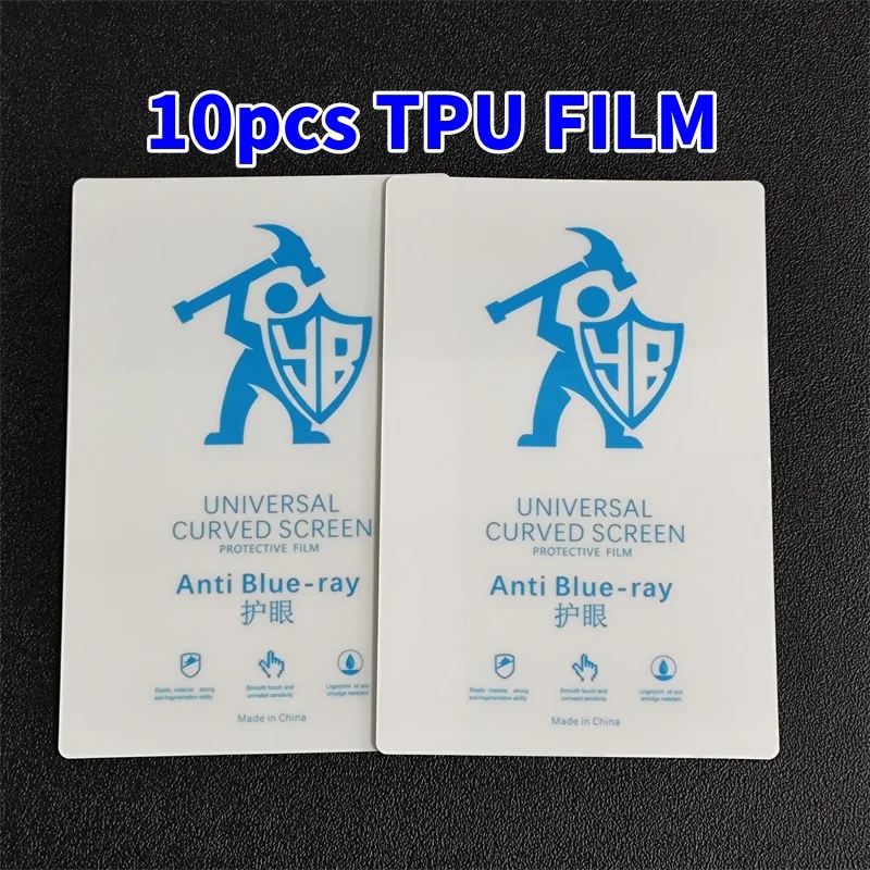 10pcs Blueray TPU Hydrogel Film For Cutting Machine Flexible Screen Protector For All Mobile Phone Screen Universal Sticker