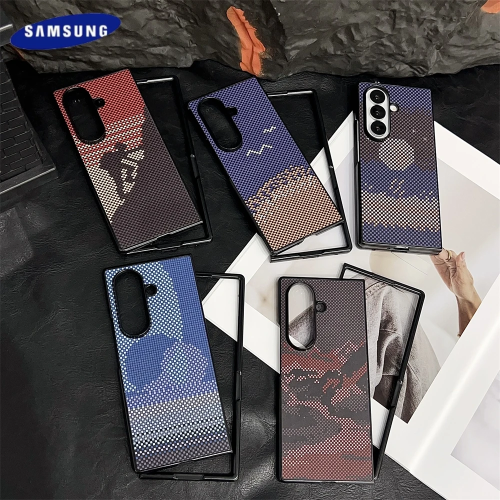 حافظة كيفلر المغناطيسية Magsafe لهاتف سامسونج جالاكسي Z Fold 7 6 5 4 ألياف الكربون الأراميد رقيقة جدا شحن لاسلكي غطاء مقاوم للصدمات #6