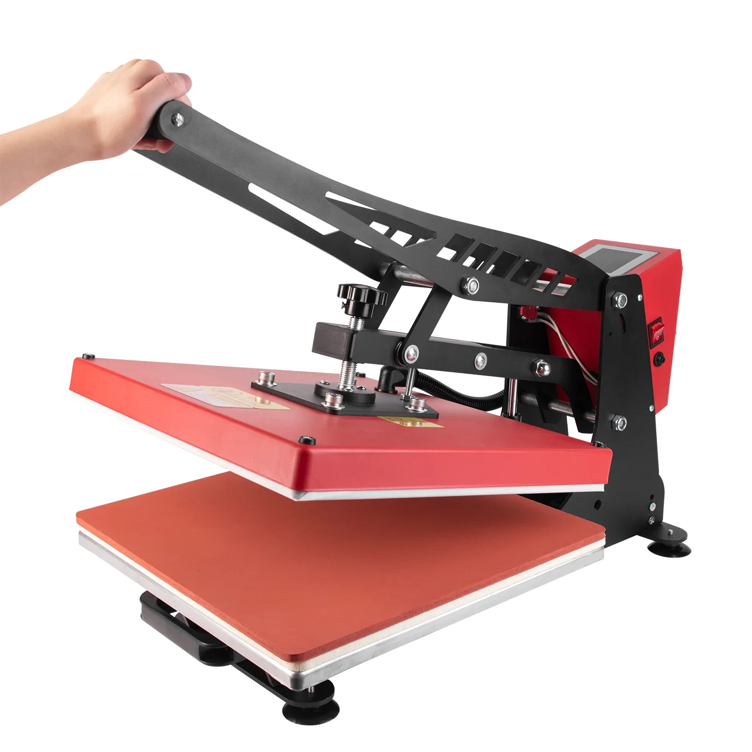 2025 Hot sell 38*38 T-Shirt Pattern Heat Press Machines Shirt Graph Printing Hot Sublimation Printer Machine Manual Heat Transfe