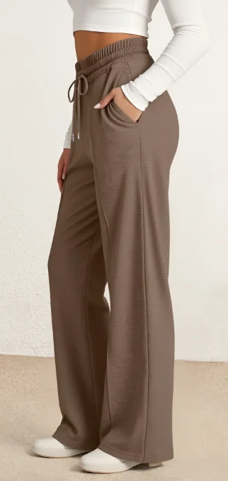 フリーススウェットパンツ レディース ストリートウェアパンツ ハイウエスト ルーズパンツ カジュアル ストレート スポーツ ワイドレッグ バギーパンツ ジョガーパンツ