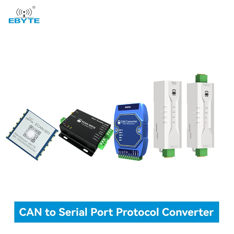 

CAN Protocol Converter CAN to TTL/RS485/RS232/RS422/Ethernet/WiFi AT Command EBYTE ECAN Series Modbus TCP UDP