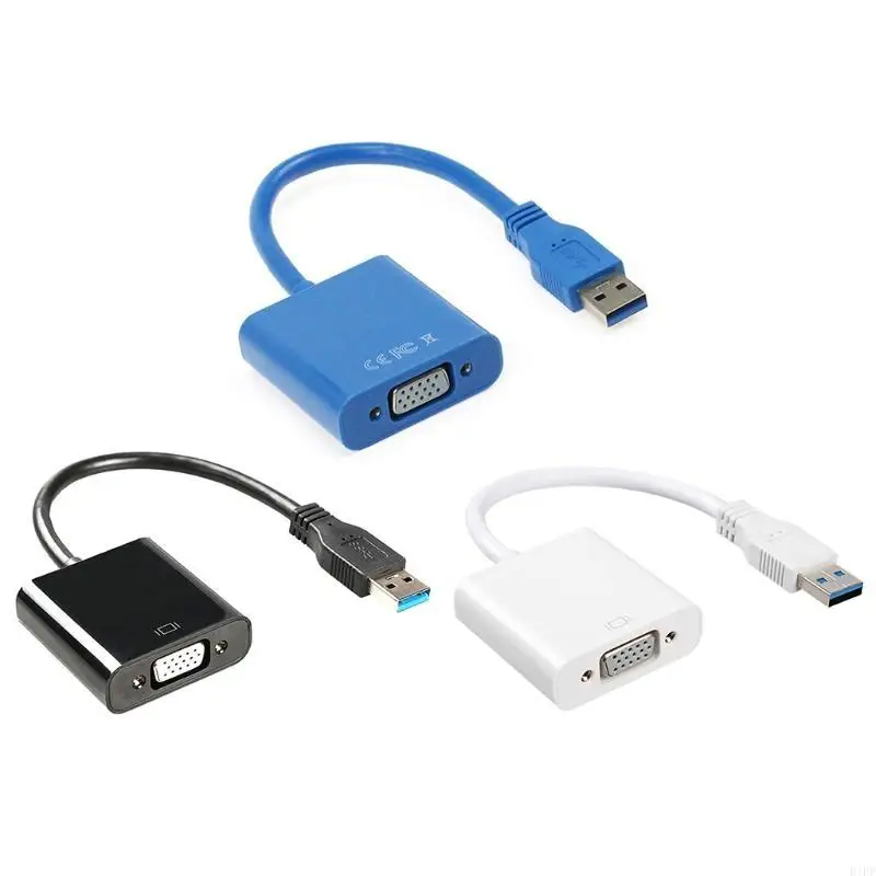 E1PF USB เป็น VGA Multi Display Converter สำหรับ 7/8/10 Lapktop Laptop PC