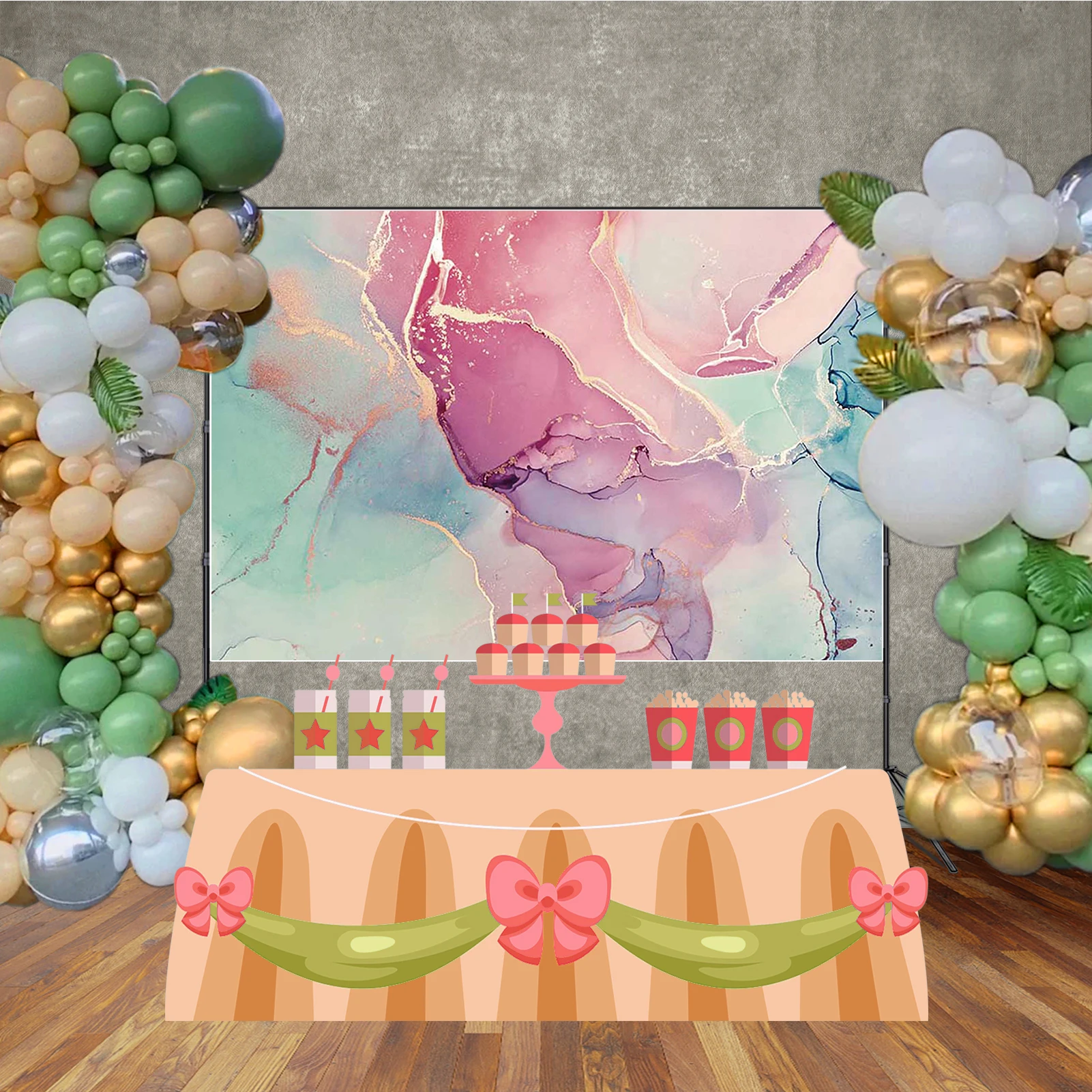 MOON.QG 사진을위한 대리석 배경 핑크 그라데이션 유체 혼합 사진 배경 벽지 촬영 소품 파티 용품