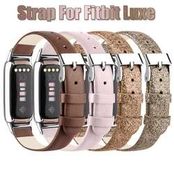 100% Leather Strap For Fitbit Luxe Band Bracelet Watchband Replacement For Fitbit Luxe Strap Correa Adjustable Wristband