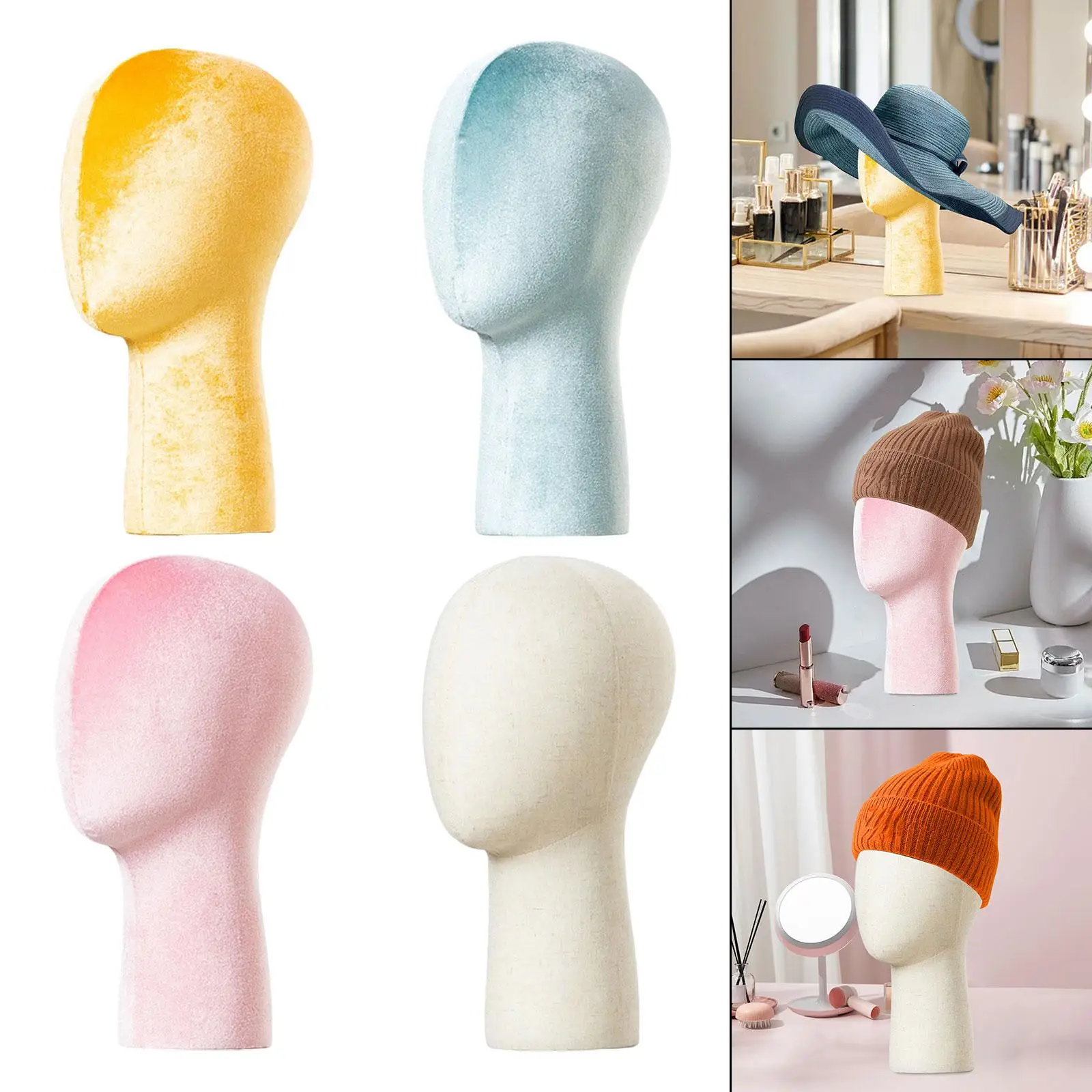 

Mannequin Head Wig Display Model Head for Shopping Mall Beginner Stylist