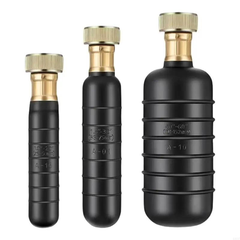 

3PCS Rubber Drain Очистка мочевой пузырь сантехника ствол для удаления сбоя от 1 до 6 -дюймовых труб раковины для ванной комнаты