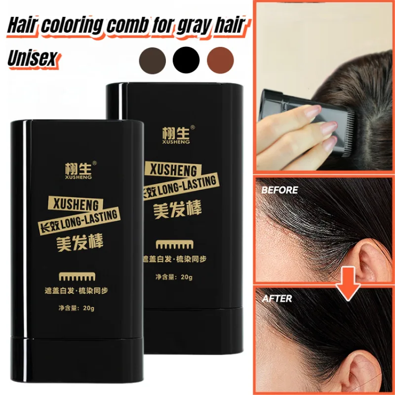 Hair Comb Hair Color Comb Black Hair Disposable Hair Color Pen Hair Color Stick Temporary Cover Gray Hair Covering Artifacts