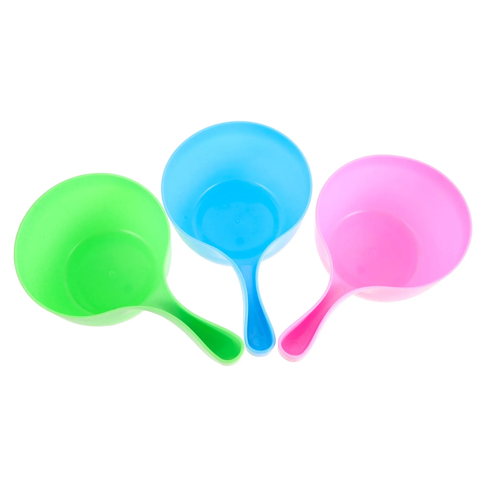 3 pçs concha de banho grossa para banho rega plantas alça ergonômica colher de cozinha de plástico reutilizável concha do banheiro