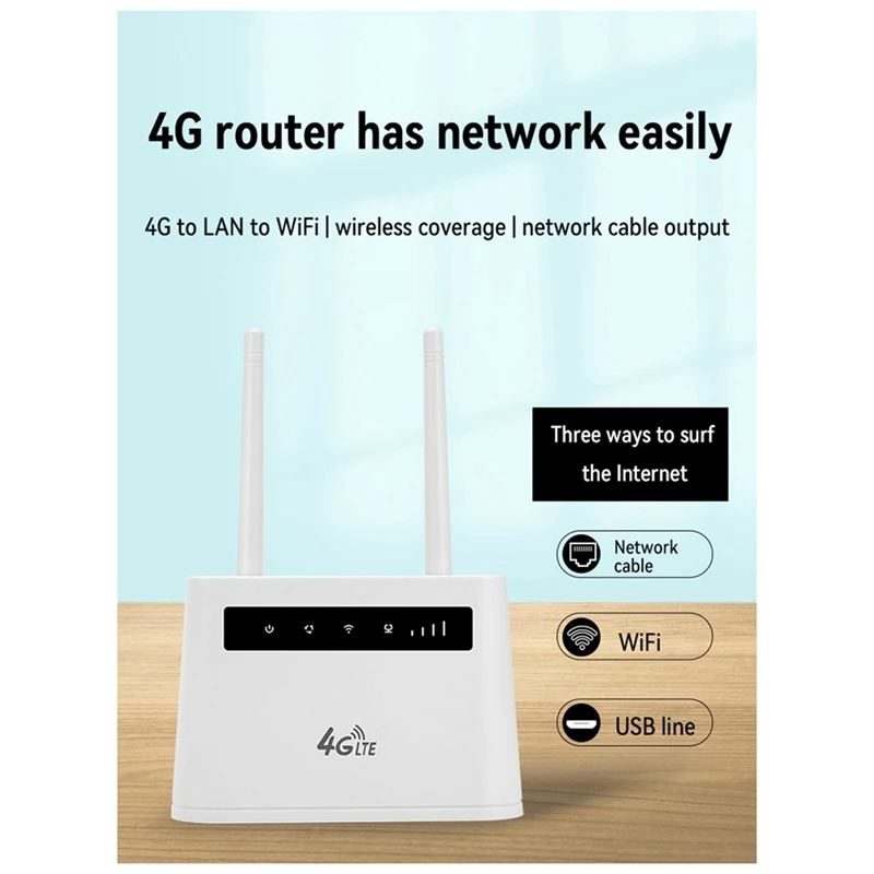 مكرر جهاز توجيه LTE بطاقة لاسلكية بيضاء ، مشاركة نقطة اتصال محمولة ، مكتب منزلي ، EU-Plug ، بطاقة Sim 4G ، ABS ، R102