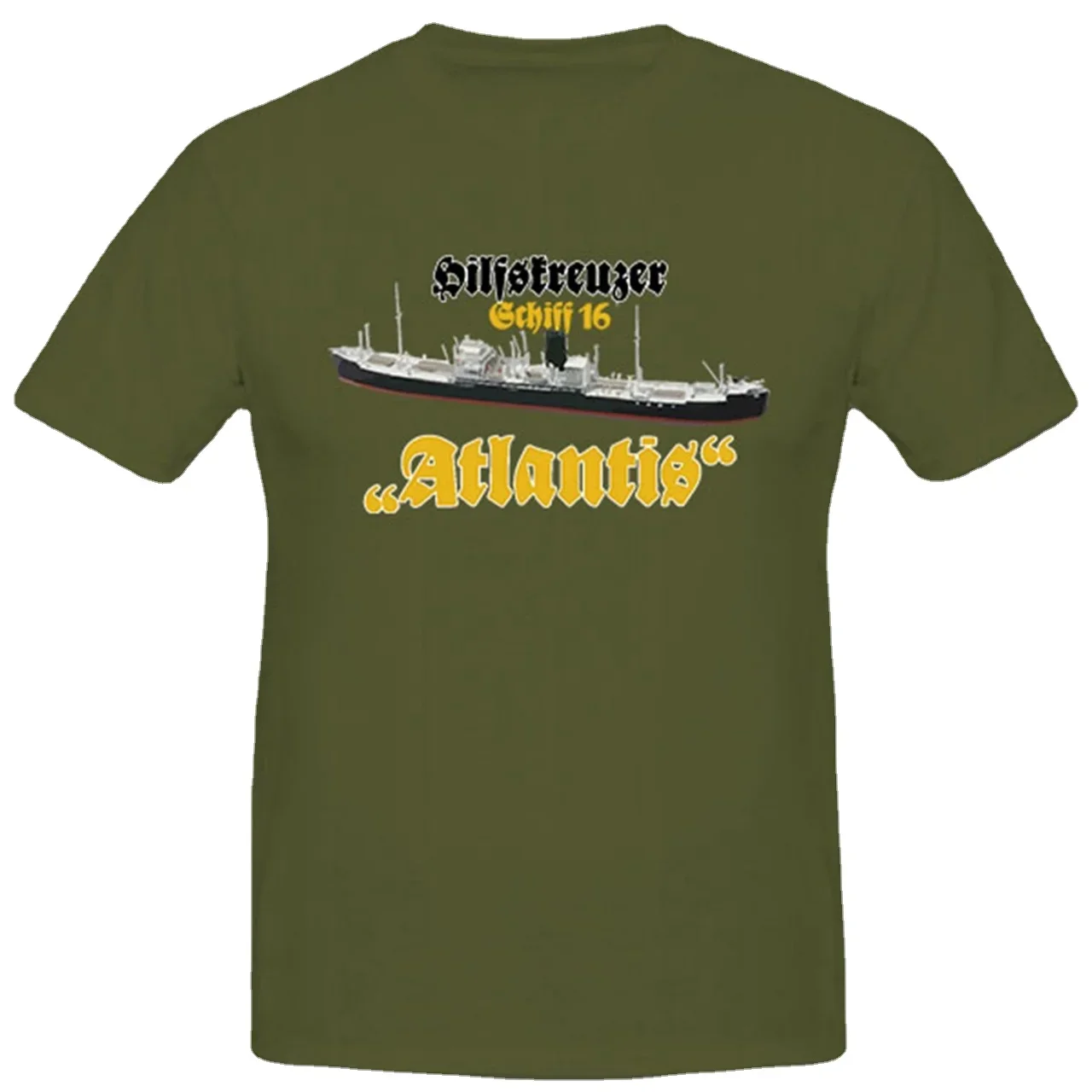 German Naval Atlantis Auxiliary Cruiser T-Shirt. Summer Cotton Short Sleeve O-Neck Mens T Shirt New S-3XL