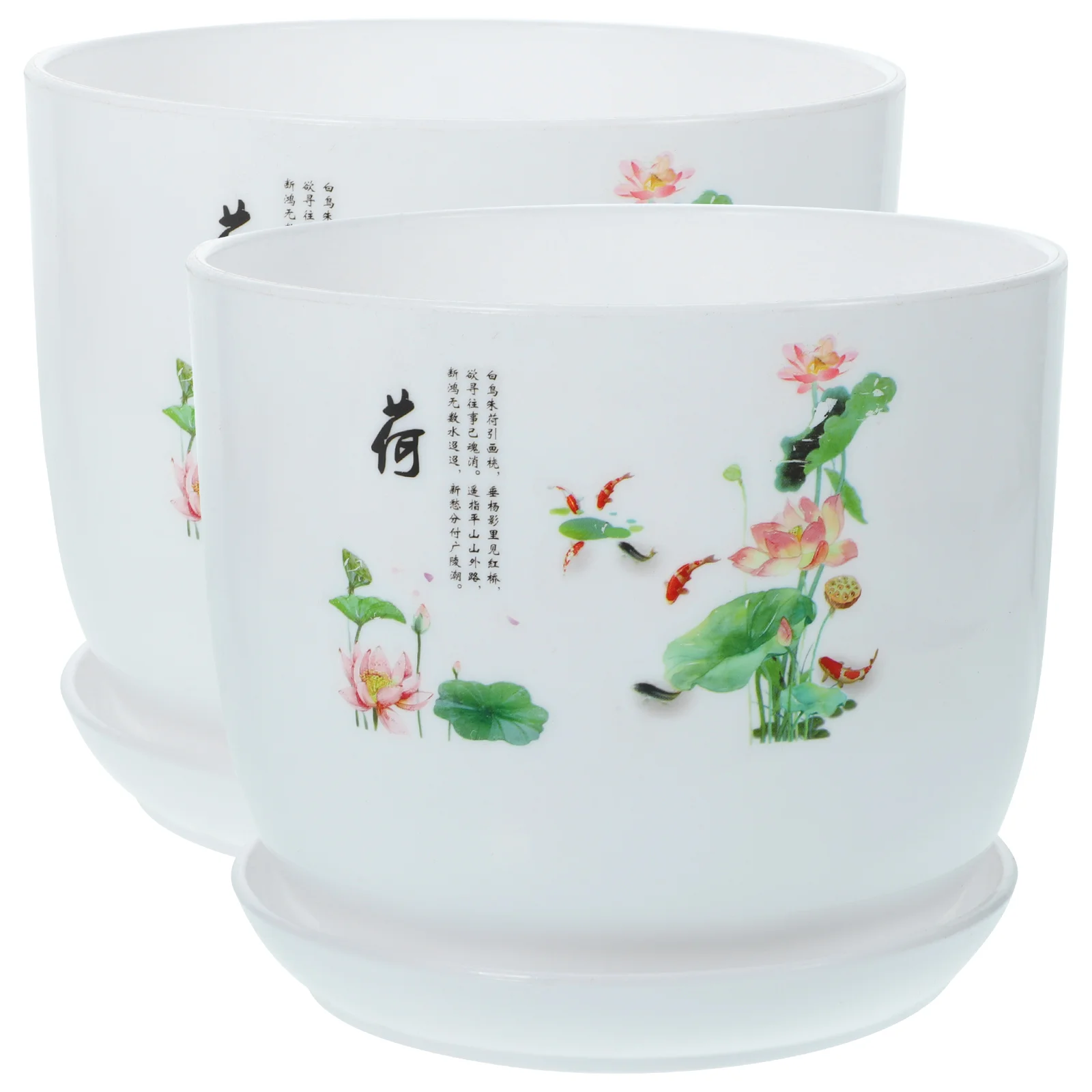 

2 Pcs Pots Flower Orchid for Outdoor Plants Garden Nursery Succulents White Porcelain Planter