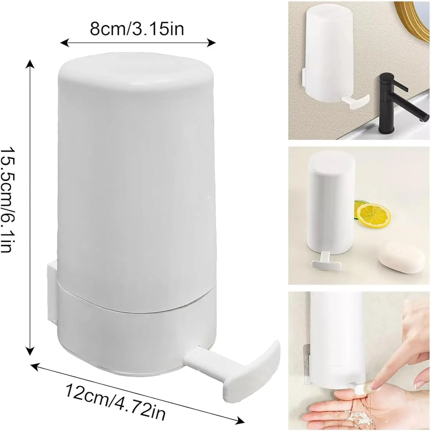 Soap Grinder Box with Built-in Blade, Wall-Mountable Soap Container, Adjustable Powder Dispensing (One Set, NO Soap,)