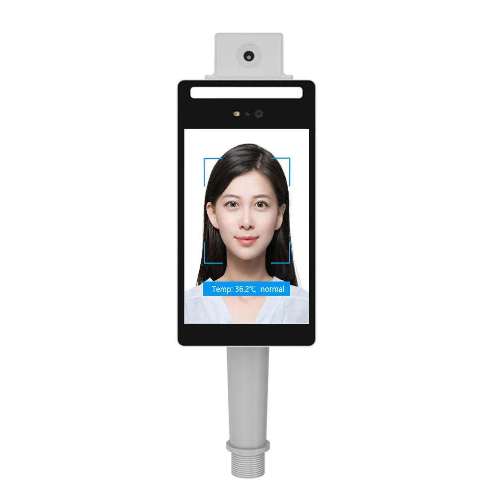 Temperature Recognition 8 Inch Security Ai Face Recognition Camera Door Access Control Terminal Face Recognition Access