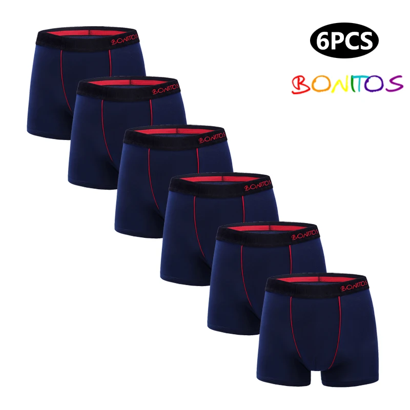 6pcs Cotton Man Boxers Brands Men\'s Panties Underwear Gift Male Slip Underpants Sexy Square Boxershorts Homme Trunks Shorts