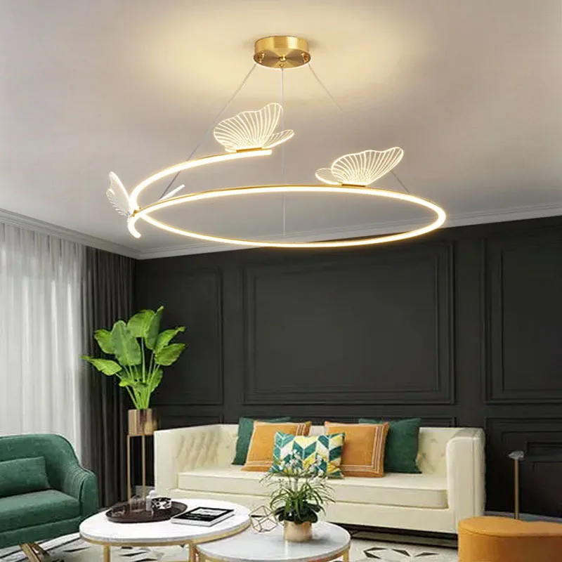 

Modern round chandelier, decorative dining room furniture lamp, butterfly dining room chandelier