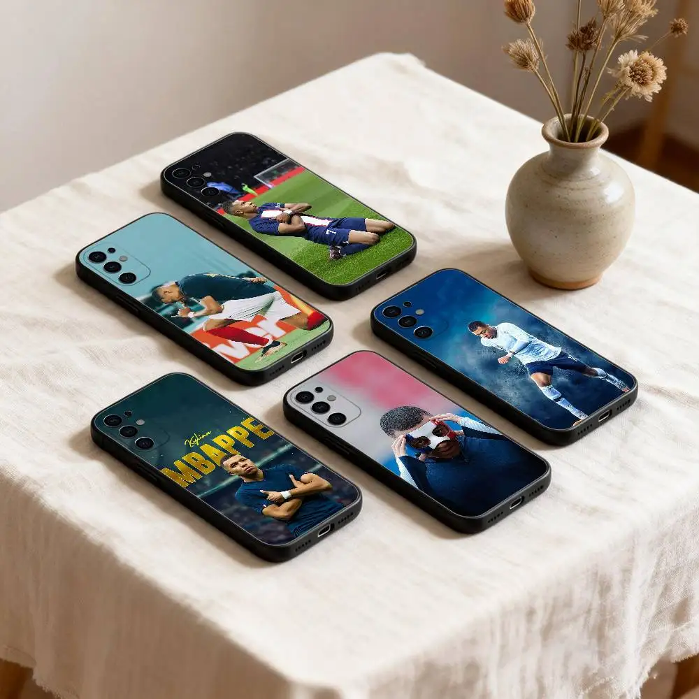

Football K-Kylian M-MbappeS phone Case For Samsung S26,25,24,21,22,23,30,20,Ultra,Plus,Fe,Lite Black Soft Cover