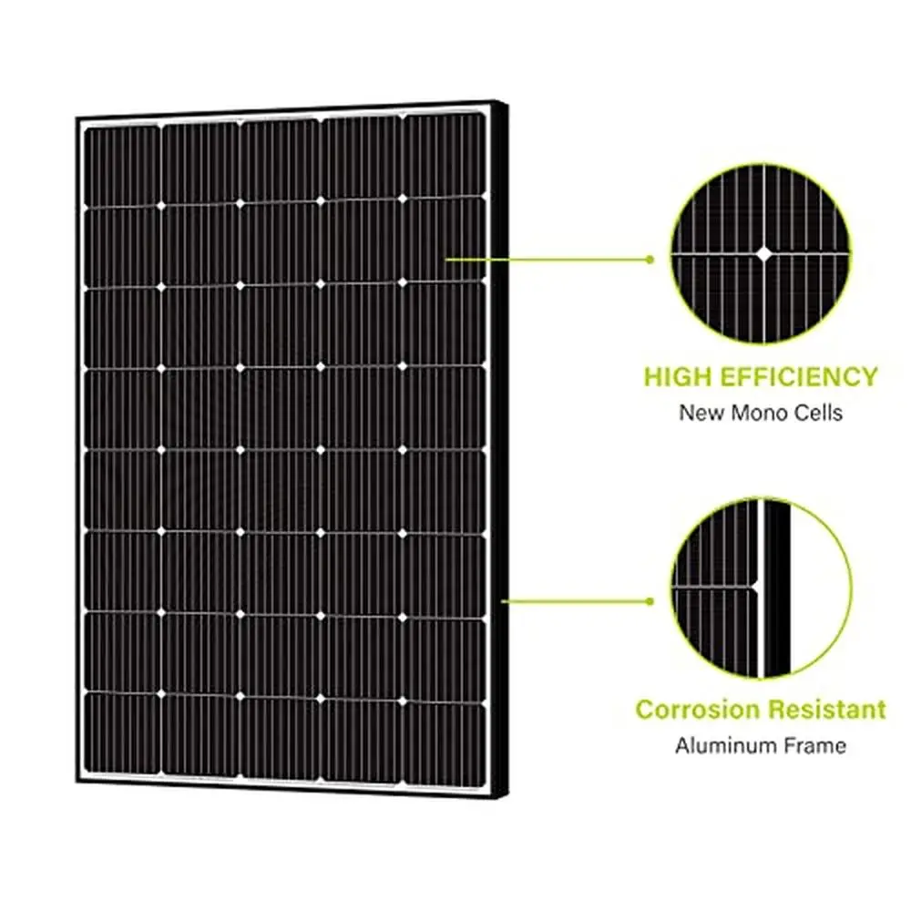 Imagem -04 - Painel Solar Monocristalino Sistema de Carga de Barco Marinho Fora da Rede rv 9bb Células 12v 250w