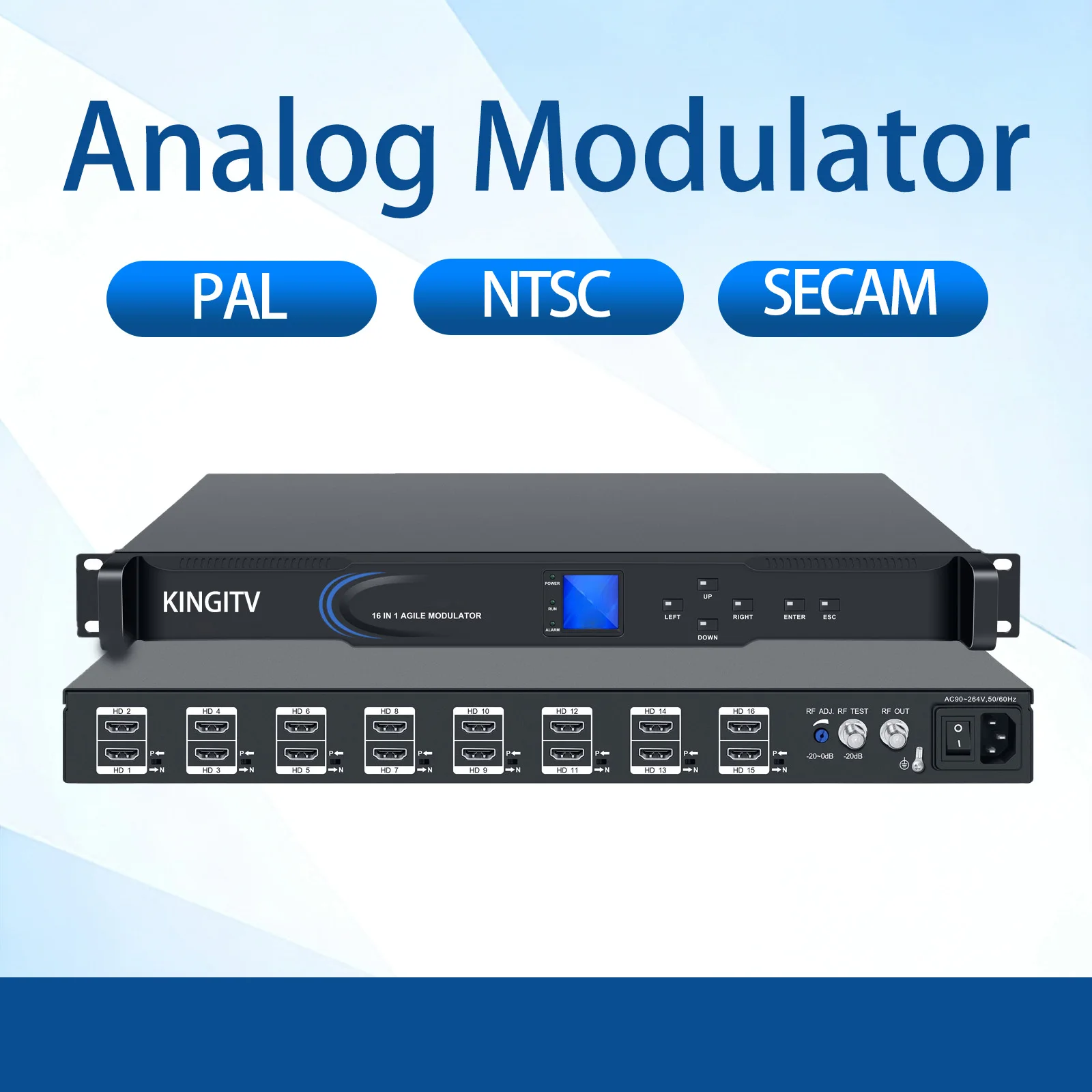 16 in1 المغير HDMI إلى RF المغير التناظري لأنظمة التلفزيون الأمامية NTSC PAL SECAM المغير #1