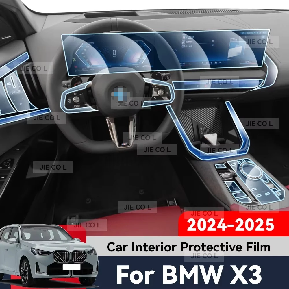 Auto Central Control Screen TPU Navigation Anti Scratch interior Protection Film GPS Navigation For BMW X3 M50 2024 2025