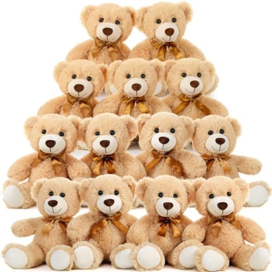 

13Pcs Bulk Soft Teddy Bears Stuffed Animals for Baby Shower Wedding Party Engagement Centerpiece 13.5 Cuddly Mini Bears in Past