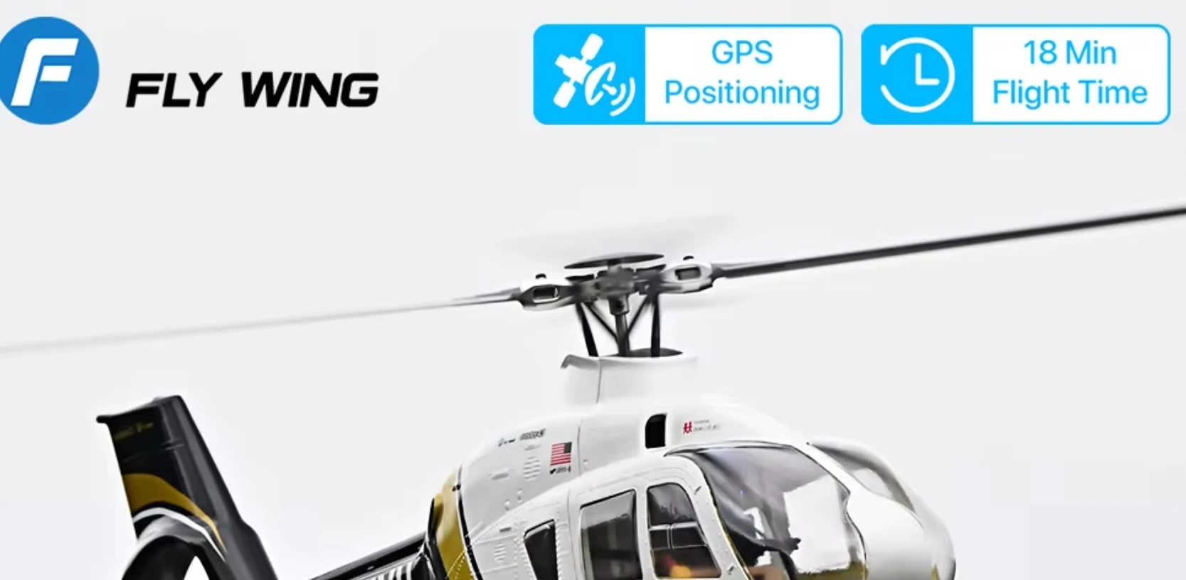 FLYWING EC‑135 RC Helicopter 470‑Level Scale ACE Flight Controller with M10 GPS ATT Self‑Stabilization 18‑Min Flight Helicopter
